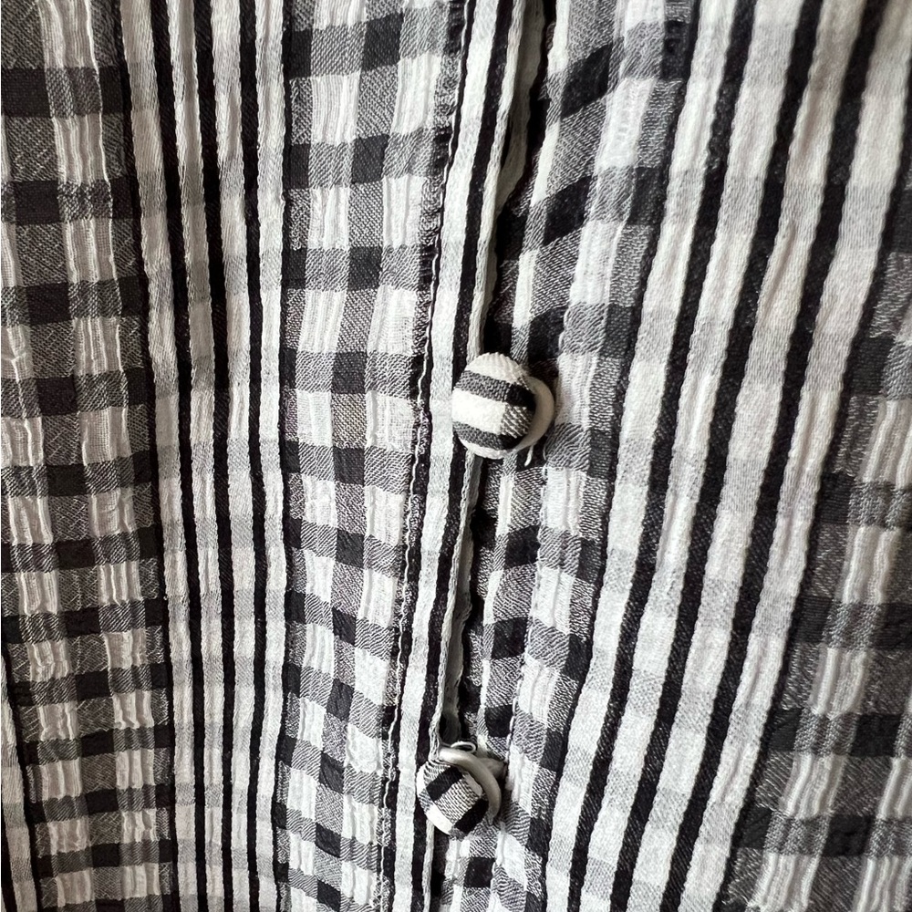 Ann Taylor Plaid Ruffled Raglan Sleeve Top - Picture 6 of 6